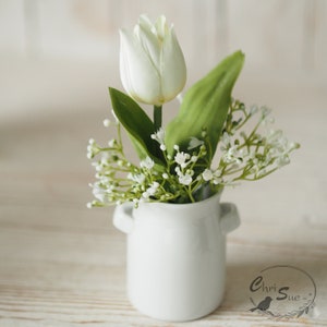 Deko Frühling mit Frühlingsblumen Mit Tulpe weiß