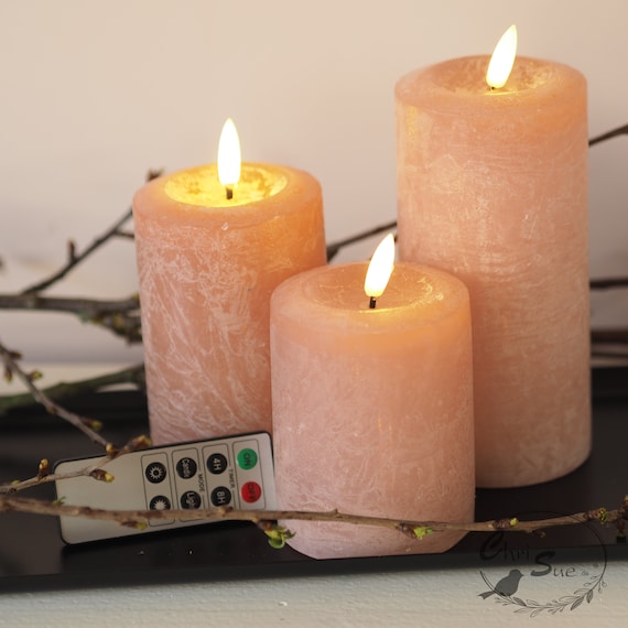 Buy LED Kerzen Rosa Mit Und Ohne Fernbedienung Online in India
