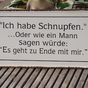 Schild für Männer Spruch