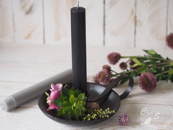 Stabkerzen Schwarz 4 Stk