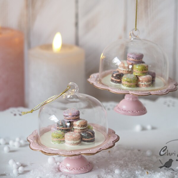 Christbaumanhänger Macarons Etagere