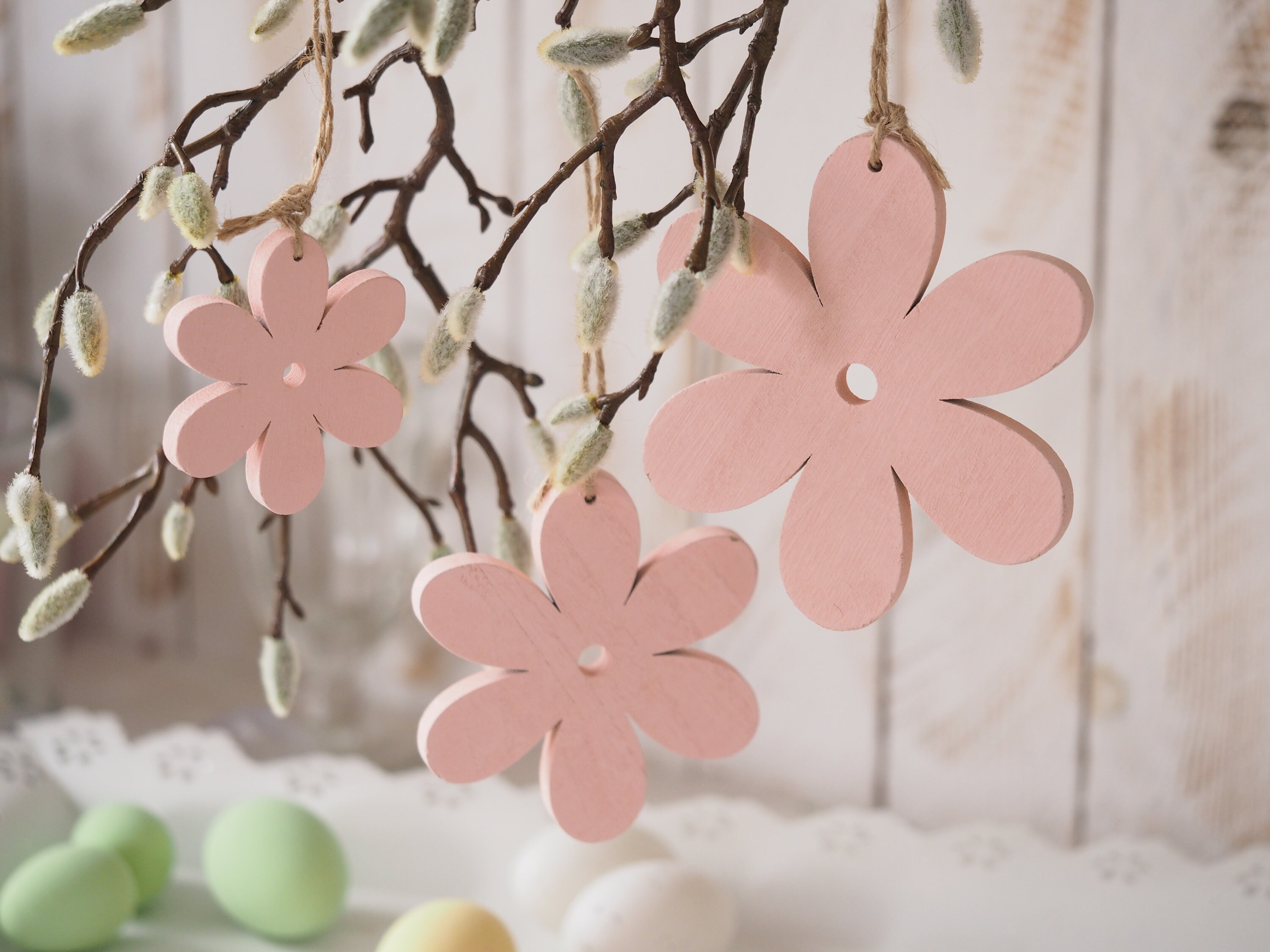 Blumen Holz Anhänger 6 Stk. | Etsy