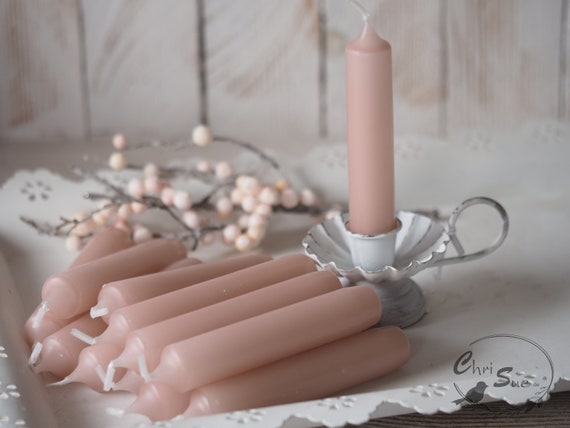 Kerzen Stabkerzen Kurz 12stk Rosa