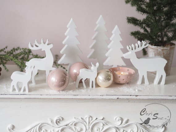 Weihnachtsdeko Hirsch Reh Kitz Set