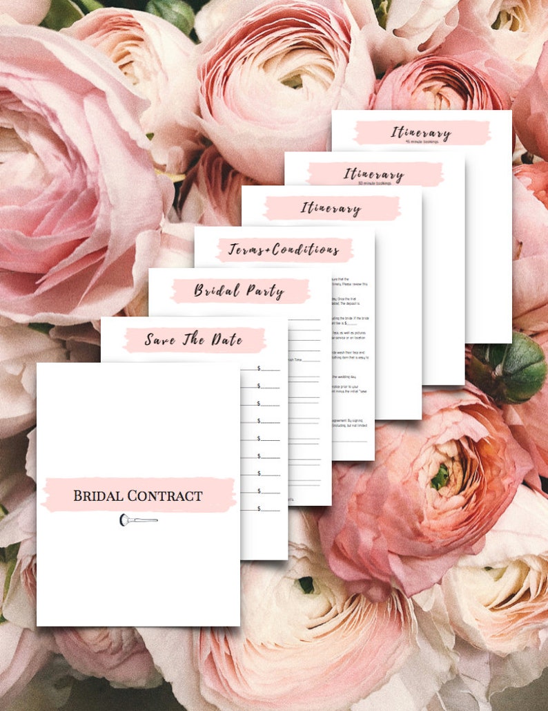 MAKEUP ARTIST Bridal Agreement Contract Template Digital Download 8 MAKEUP ARTIST Bridal Agreement Contract Template Digital Download 8