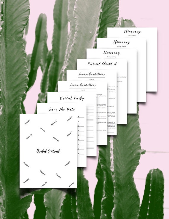 Hairstylist Bridal Agreement Contract Template Premade Etsy