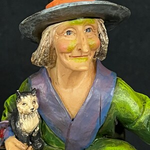 Figurine Jim Shore Sorcière Sur Balai Avec Chat - Collection Heartwood Creek 2006