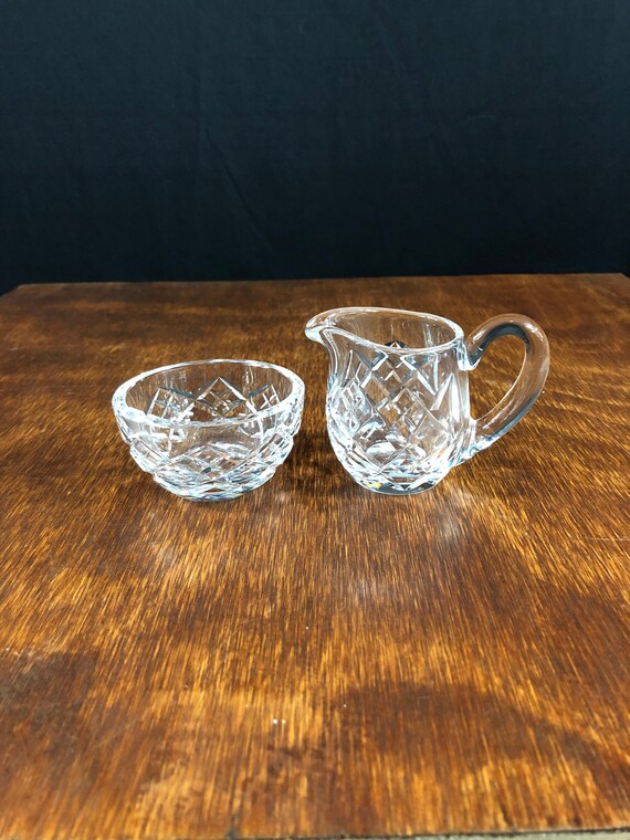 Home & Living 'Lismore' Signed Waterford Crystal Sugar and Creamer Set