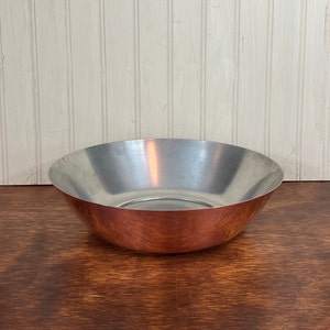 Vintage Large Stegor Tin Lined Copper Bowl - Copper Center Piece - 11&quot;