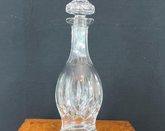 Waterford Kildare Crystal Decanter – 13 1/2" Tall, Elegant Vertical Cut Design, Classic Barware Statement