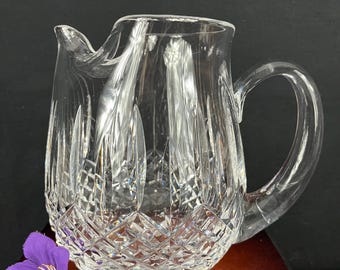 Waterford Crystal Pitcher – Lismore Pattern Ice Lip Jug – Cut Crystal Barware