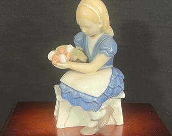 Bing & Grondahl Girl with Flowers Figurine #2298 – “Ida’s Flowers” Danish Porcelain