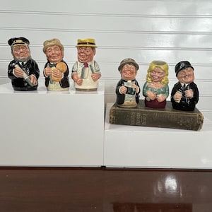 Royal Doulton Doultonville Figurines –Choice of 6 Miniature Toby Jugs – 1980s Collectible Characters – 4&quot; Tall – Excellent Condition