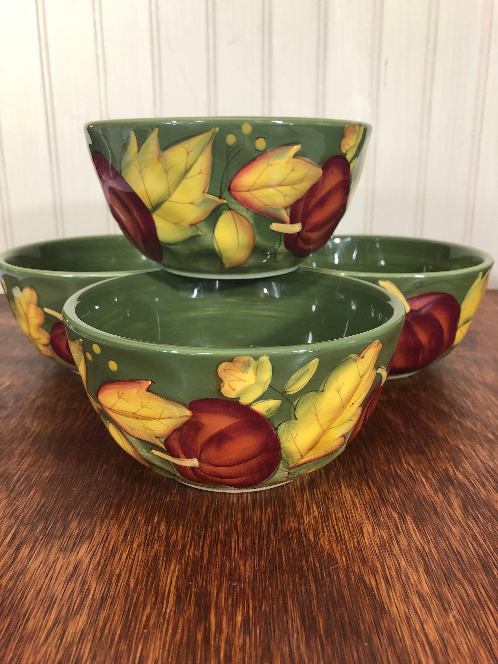 Laurie Gates Gates Ware Pumpkin Themed Soup or Cereal Bowls Etsy