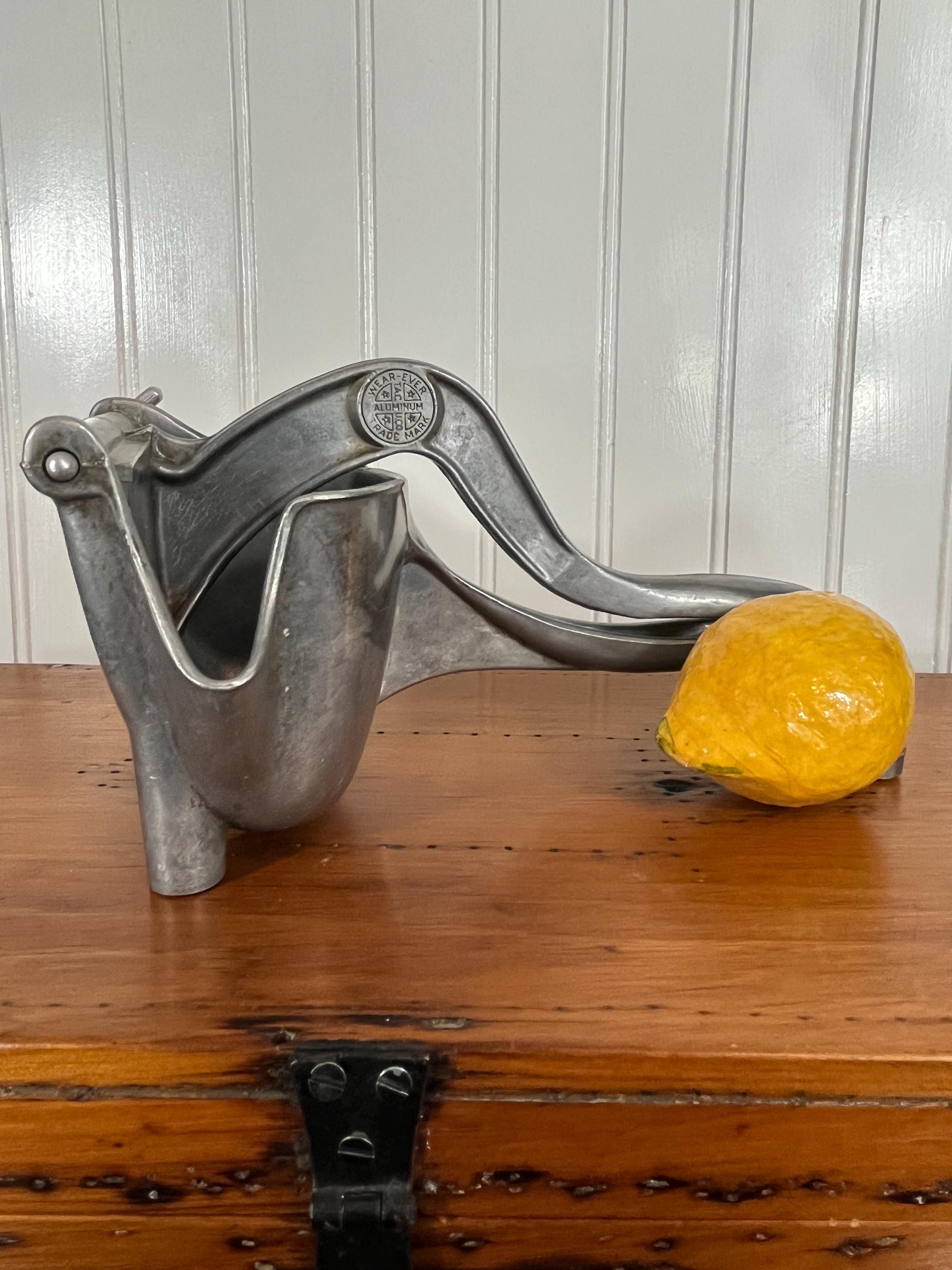 Lemon Squeezer Antique Juicer Press Vintage Metal Lemon Squeezer