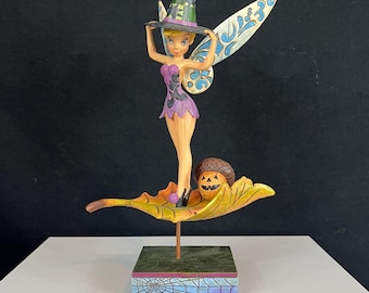 Jim Shore Disney Traditions “Pixie-Be-Witched” – Tinker Bell Halloween Figurine – Enesco Walt Disney Showcase - Original Box