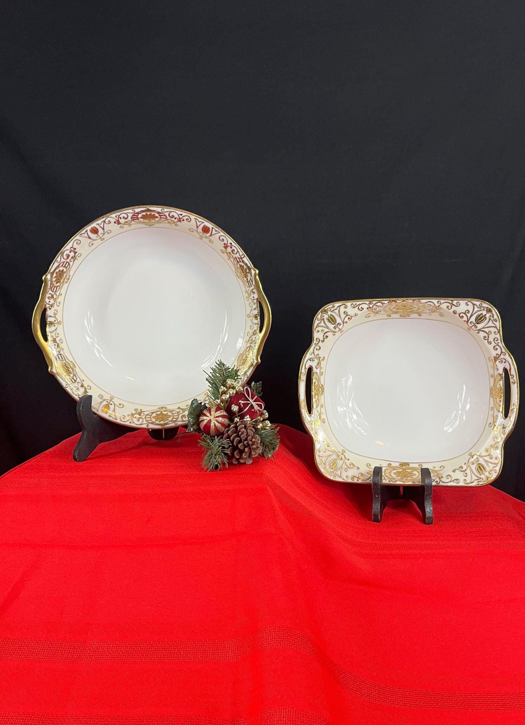Noritake Gold Square Plates - Etsy