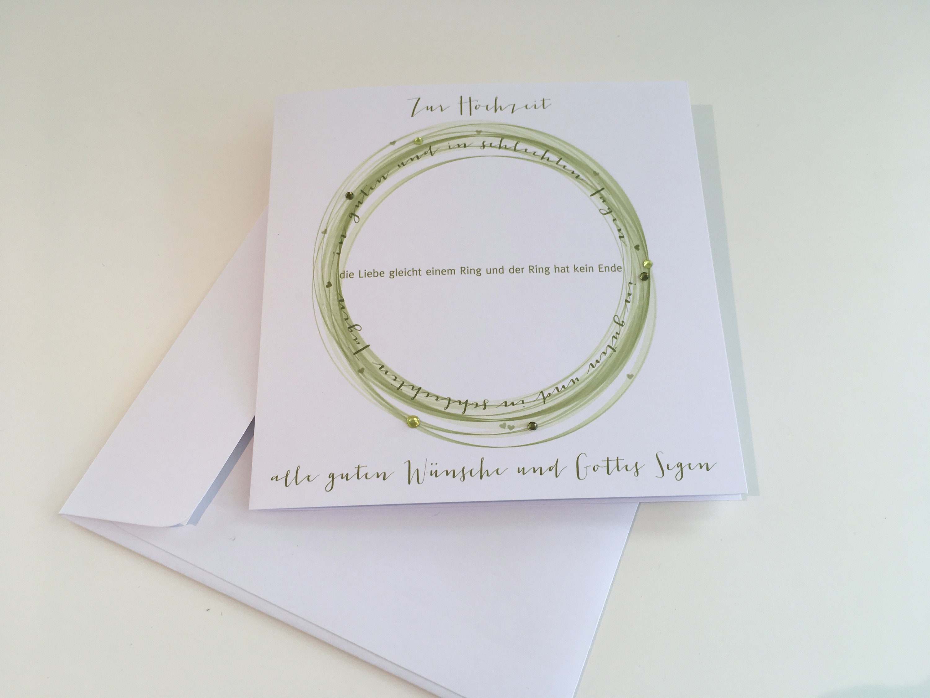 Hochzeit, die Liebe gleicht einem Ring, Glückwunschkarte Etsy Nederland