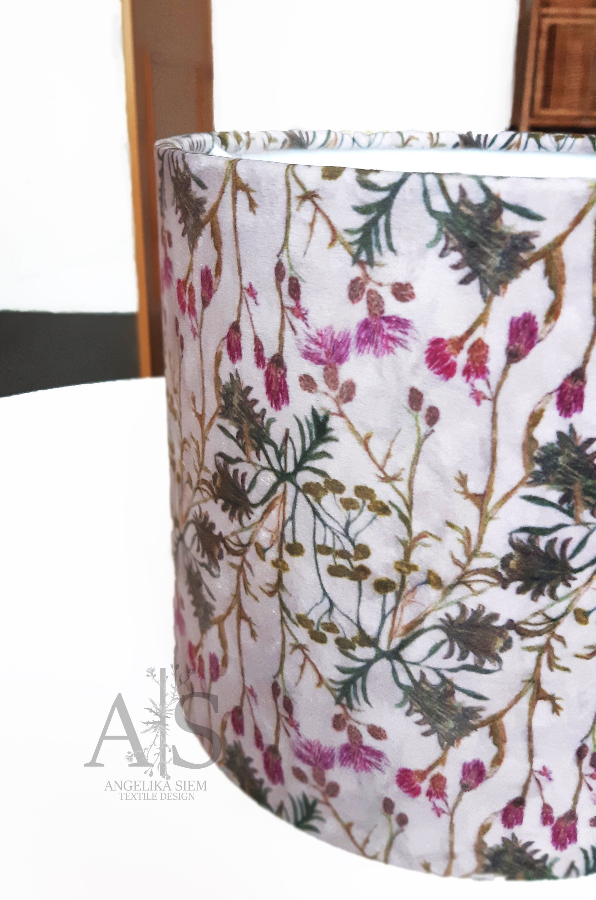 Floral Velvet Lampshade Handmade Lampshade Navy Velvet Etsy