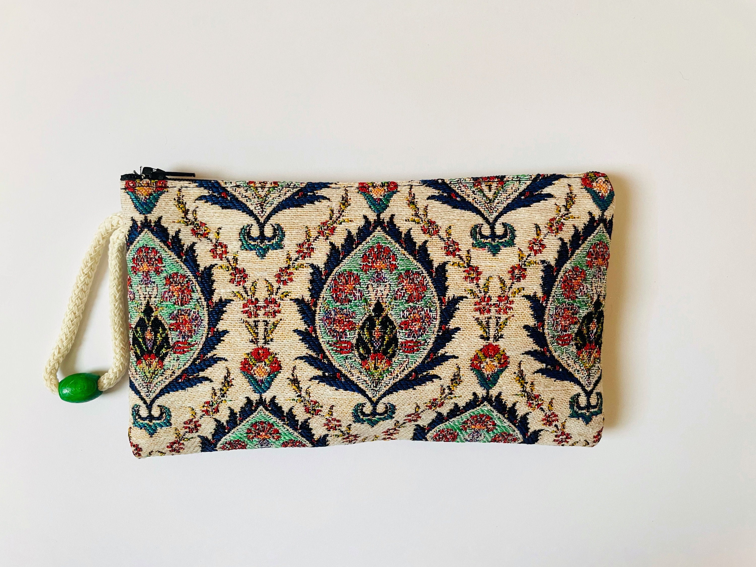 Coin Purse Pouch Hand-woven Turkish Kilim Fabric | Travel