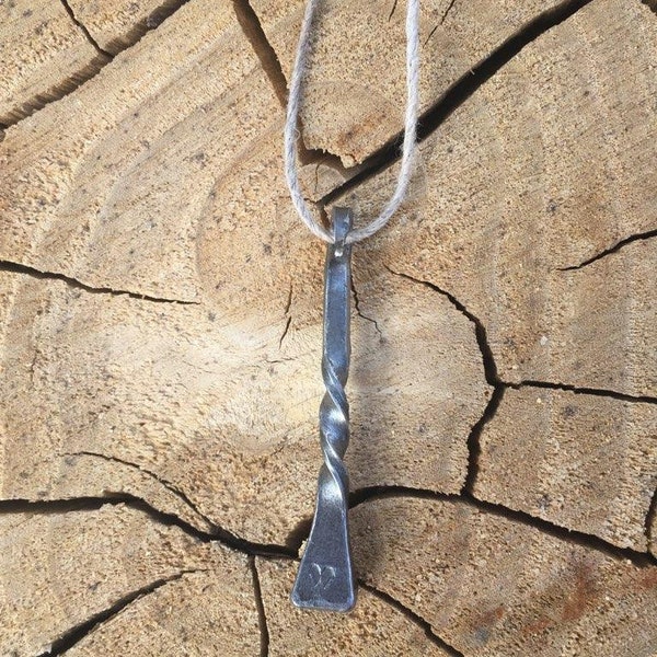 Handmade Horseshoe Nail Pendant, Western Necklace