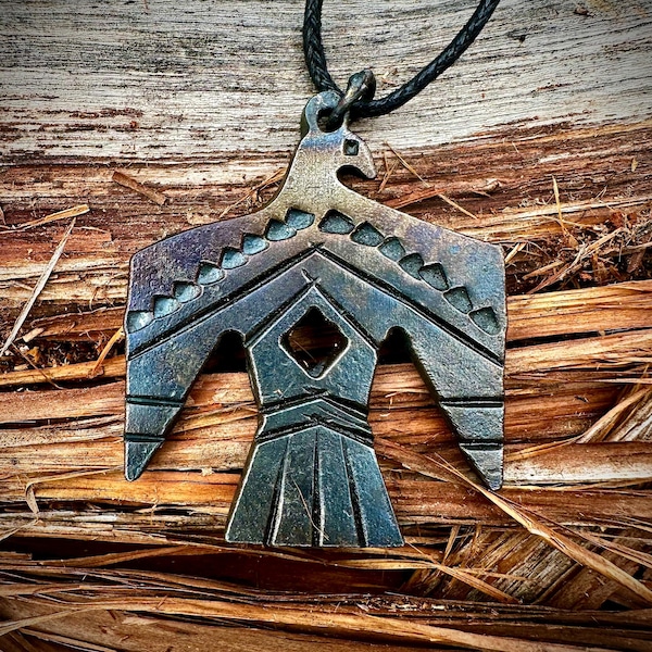 Hand-Forged Eagle Pendant Necklace - Embody Strength, Honor, and Courage in Timeless Metal Art