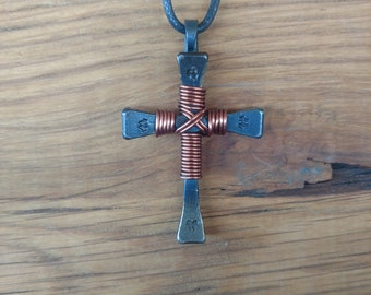 Horseshoe nail Cross