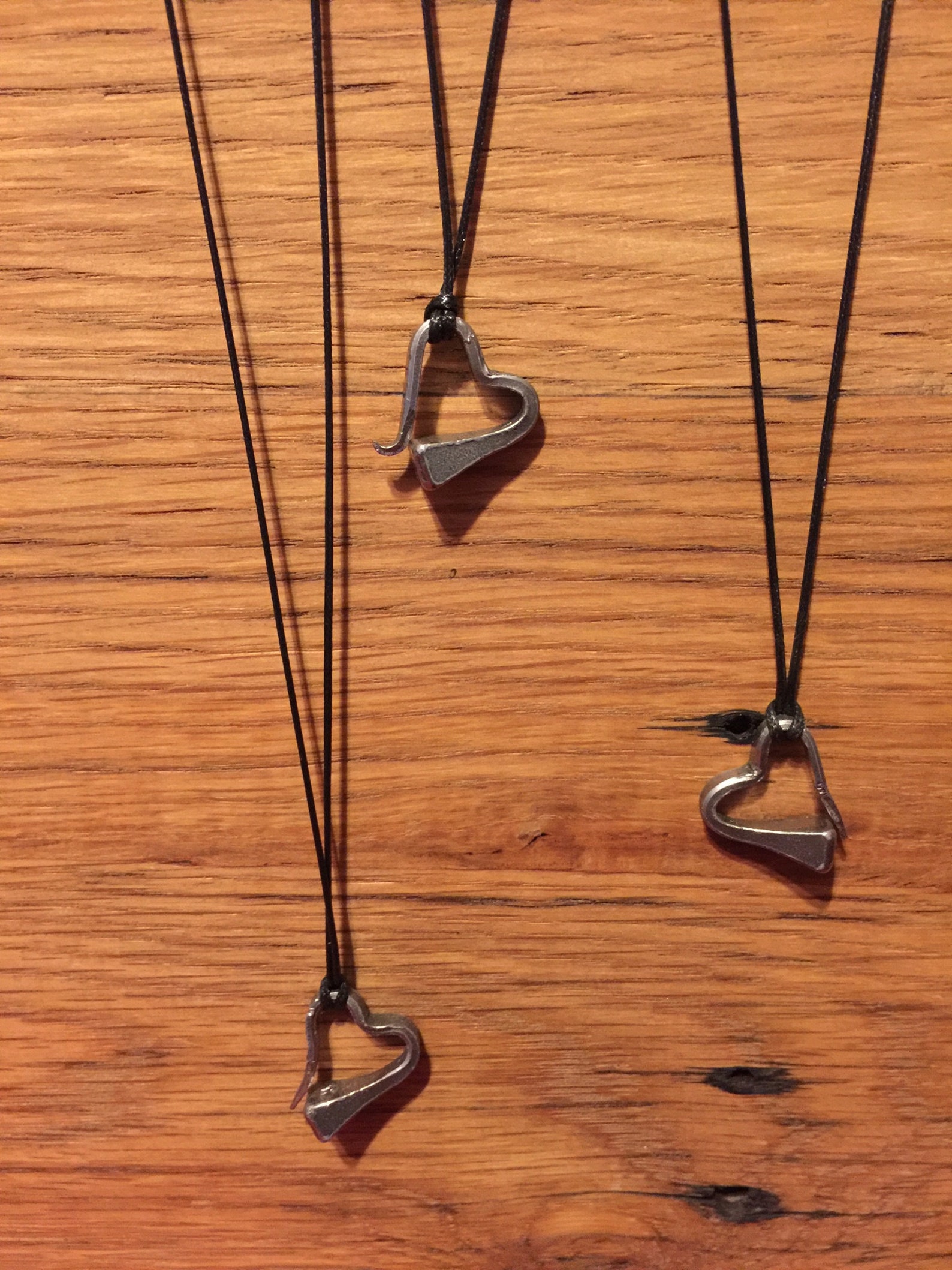 Horseshoe Nail Heart Pendant Horseshoe Nail Necklace Etsy