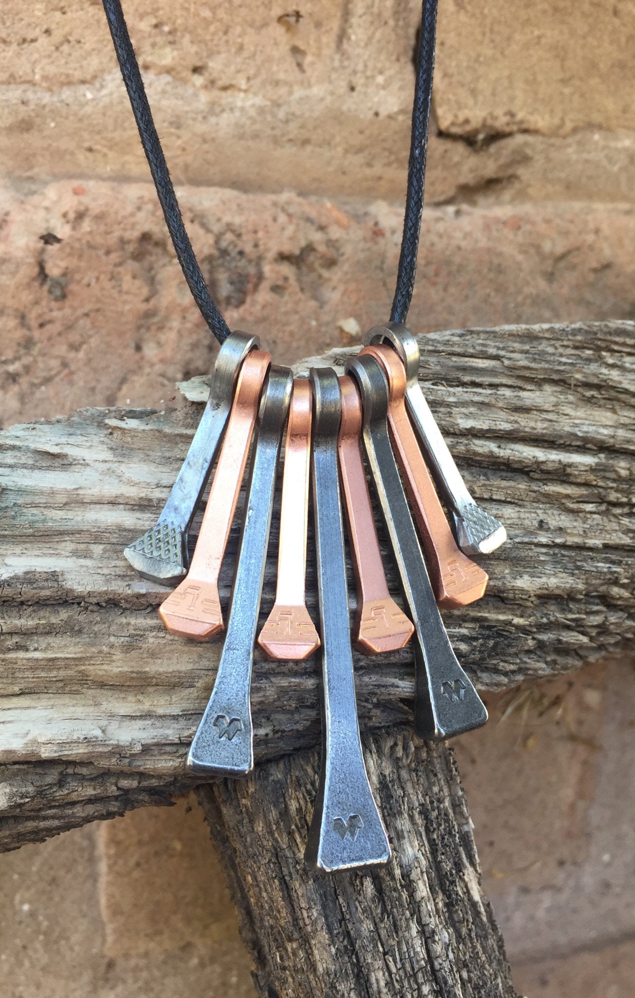 Horseshoe nail necklace horseshoe nail jewelry viking jewelry western necklace western jewelry southwestern jewelry