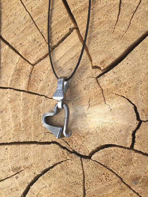 Horseshoe Nail Heart Pendant, Hear, Horseshoe, Nail, Western
