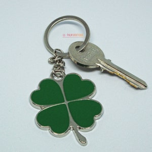 Irish Shamrock Rhinestones Ireland St Patricks Day Keyring Lucky keychain