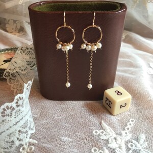 14K Gold Filled Earrings with Freshwater Pearls