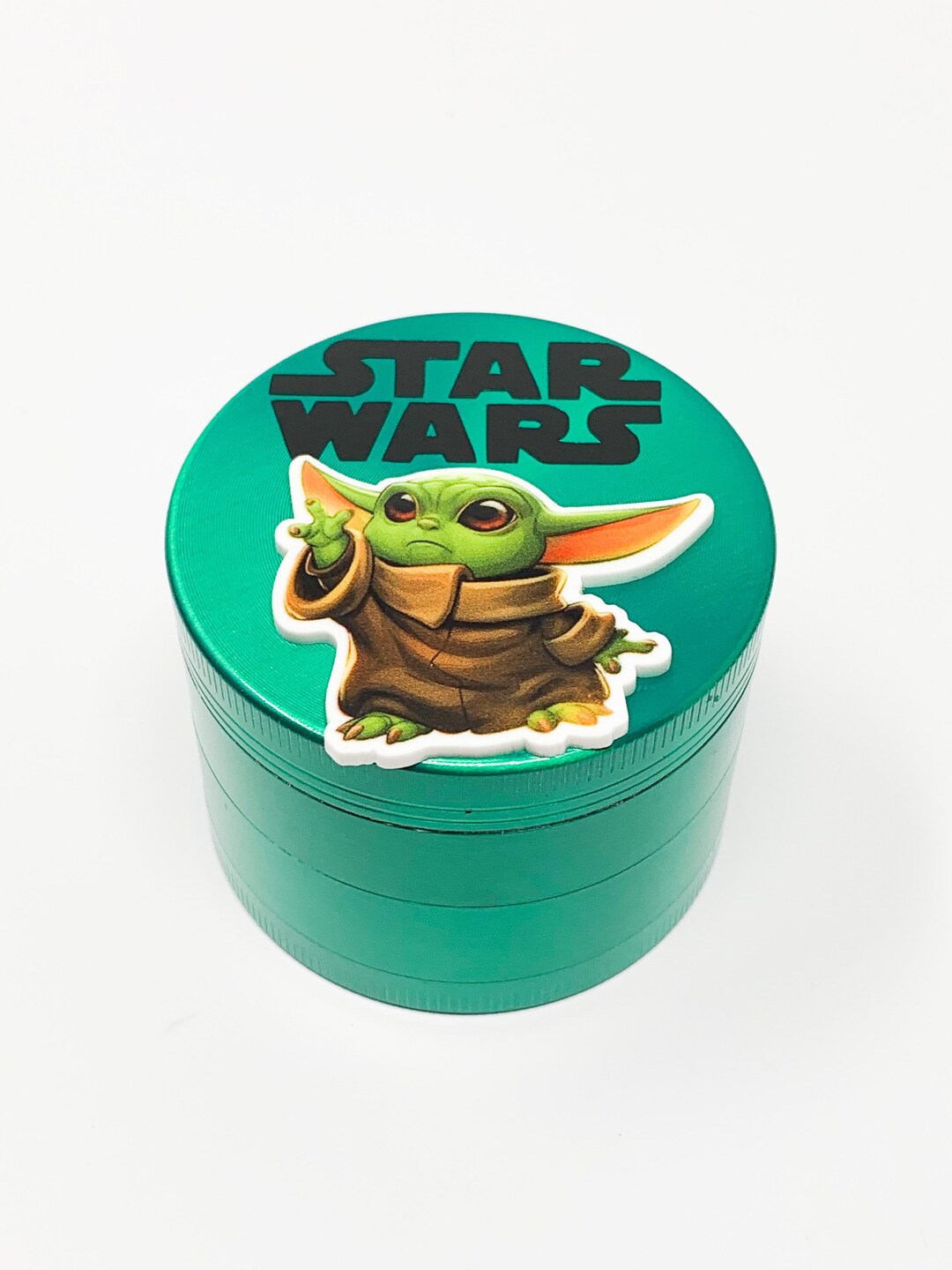 Herb Grinder Green Baby Yoda the Kid Custom Spice Grinder 4 Piece 55mm