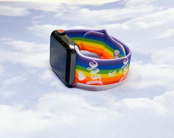 Love Is Love Pride Arcobaleno Cinturino in silicone inciso Apple Watch 38/40 42/44
