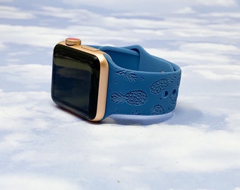 Ananas Silicone Inciso Cinturino Apple Watch 38/40 42/44 16 colori disponibili