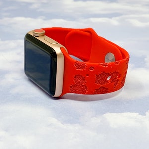 Blood Splatter Engraved Silicone Apple Watch Band 38/40 42/44 16 colors available