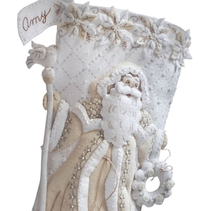 Elegant Father Christmas stocking