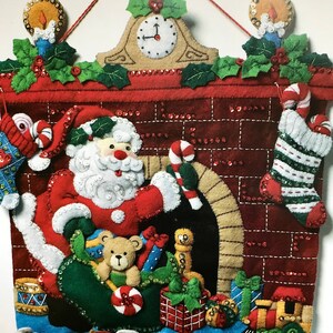 Felt Advent Calendar Santa Mantle Etsy Felt Advent Calendar Santa Mantle Etsy