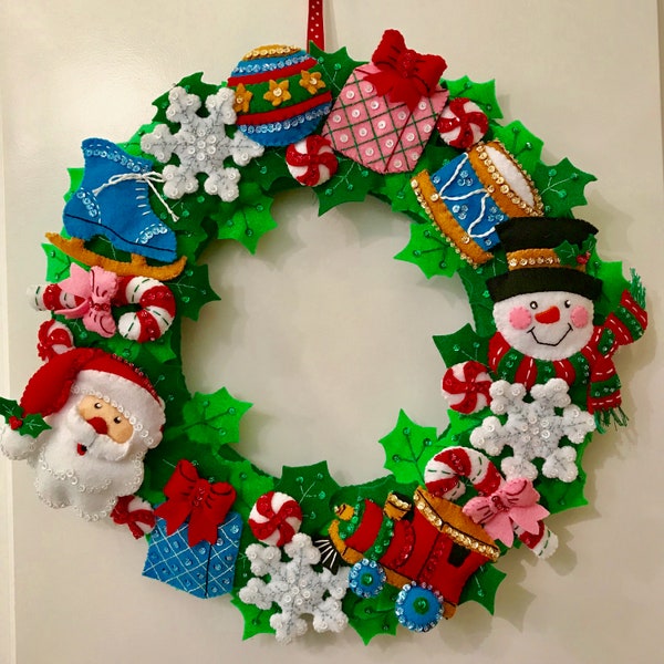 Two Christmas wreaths