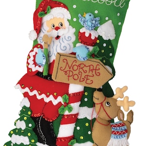 North Pole Santa stocking