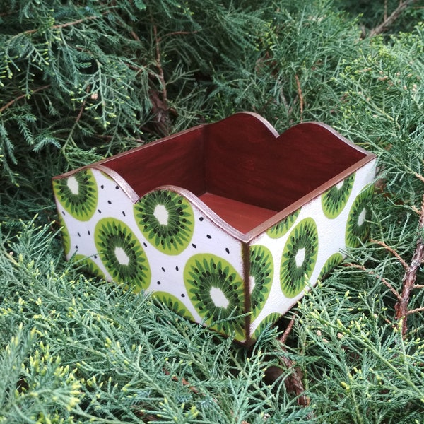 Wooden Decoupage box,Dice box and tray,Kitchen holder storage rack