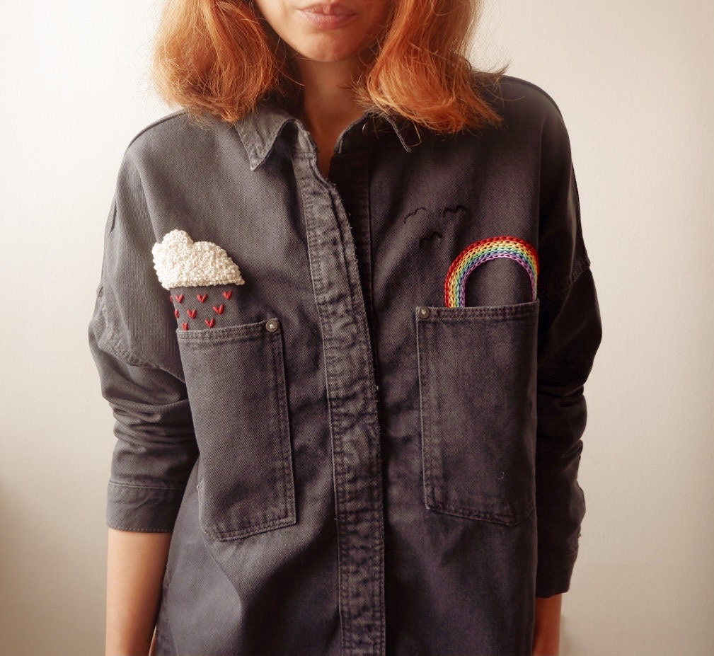 Grey denim cheap overshirt