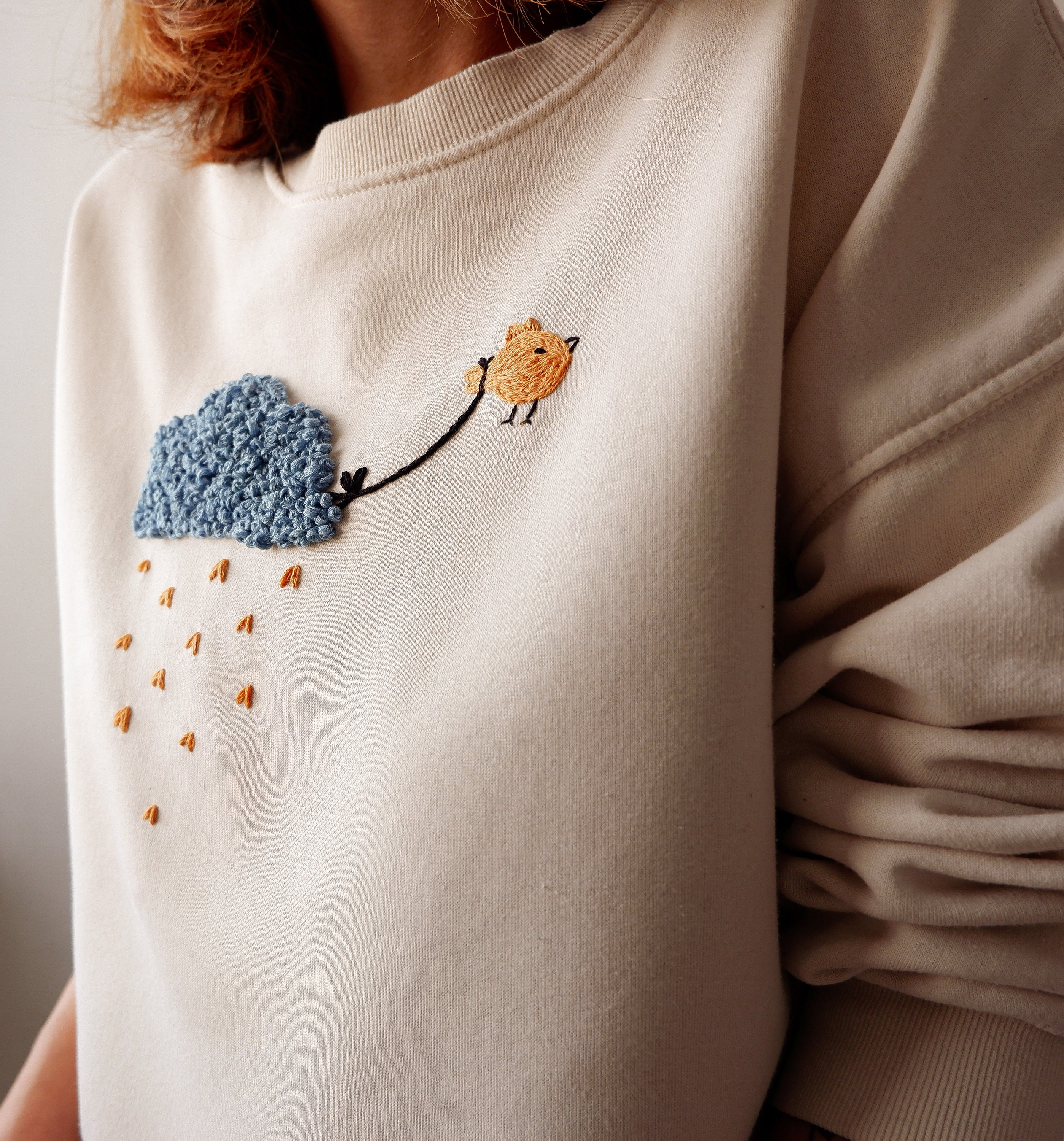 How I backed this sweatshirt! 🎅 #embroidery#fiberartist#handembroider
