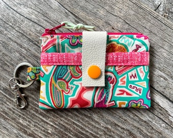Zippy Key Chain Card Holder Wallet, Mini Zipper Pouch, Coin Purse KeyChain, Minimalist  Zipper Wallet for Women