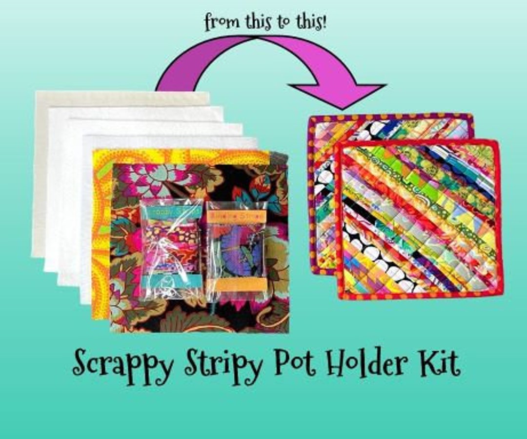 DIY Pot Holder Kit Kaffe Fassett Potholder Kit Make Your Own Etsy