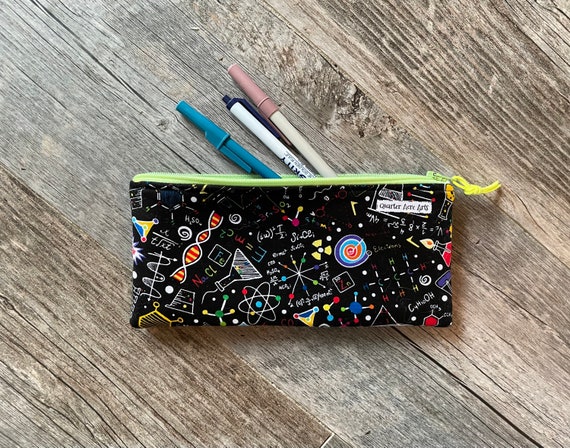 Quilted Pencil Case for Boys, Pen Pouch, Back to School Accessories, Pencil  Pouch With Zipper, Gifts for Scientists, Gifts for Young Boys 