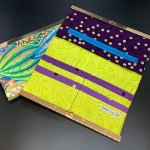 Kaffe Fassett Diva Wallet, Cartera de tela, Cartera de embrague de tela, Carteras florales para mujer, Cartera hecha a mano, Cartera de mujer