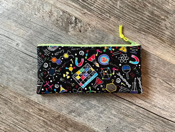 Quilted Pencil Case for Boys, Pen Pouch, Back to School Accessories, Pencil  Pouch With Zipper, Gifts for Scientists, Gifts for Young Boys 