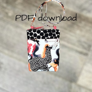 EllieM Crossbody Tasche PDF Schnittmuster, Kleine Geldbörse Schnittmuster, digitaler Download Schnittmuster, Taschenmuster PDF, Taschenmuster für Anfänger
