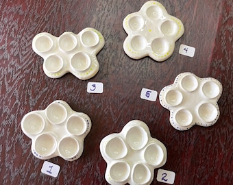 Handmade Ceramic Watercolor Palette: Small Travel Palette